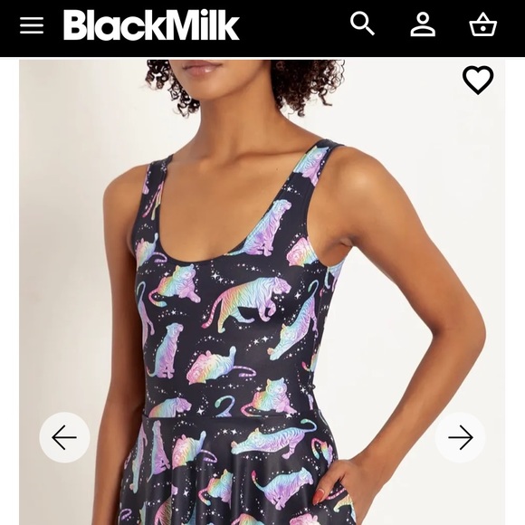 Blackmilk “Rainbow Tiger Scoop Skater Dress” Size Medium M NWT - Picture 2 of 12
